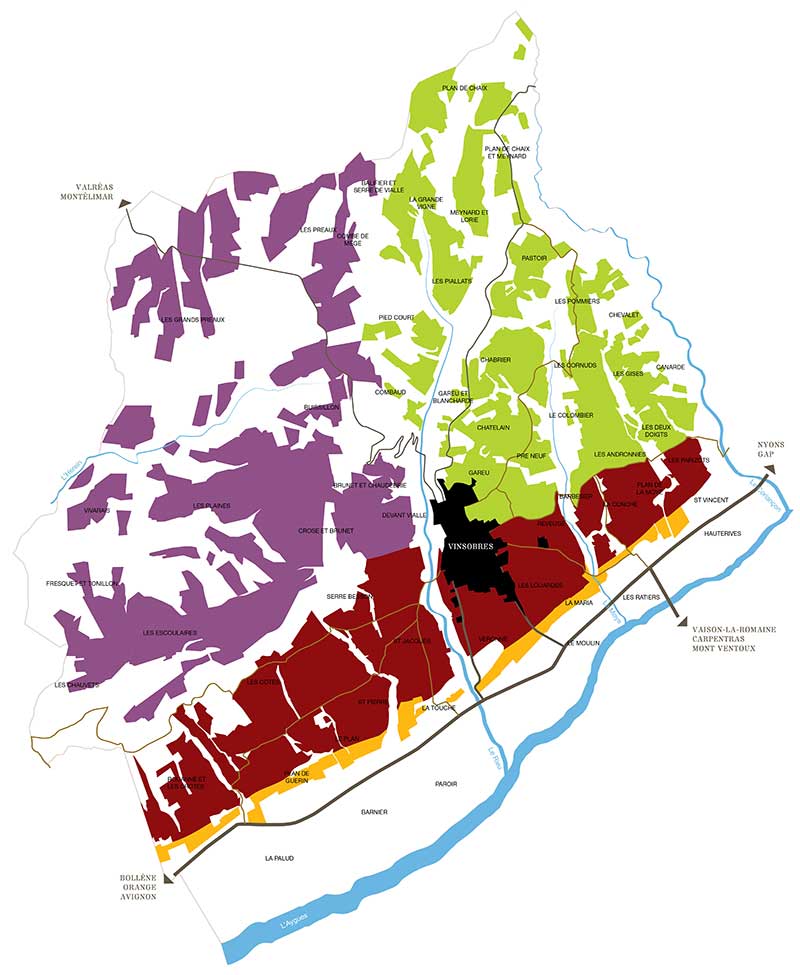 Carte des terroirs